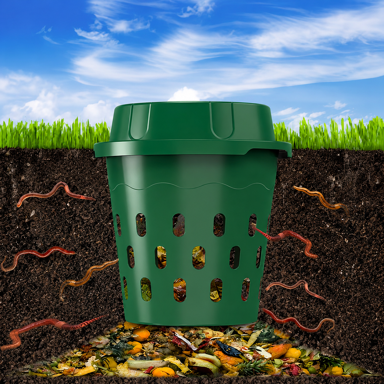 8-Liter Underground Worm Farming Bin