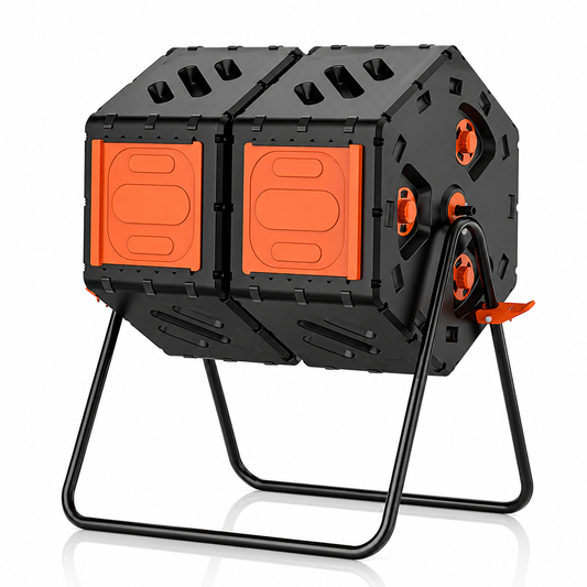 170L Dual-Chamber Tumbling Composter