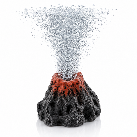 Erupting Volcano Bubble Aquarium Ornament